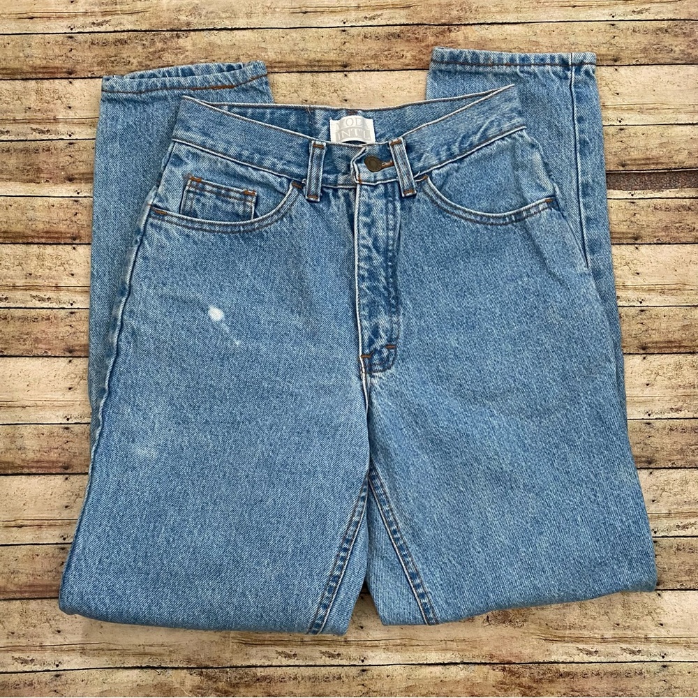 Vintage Moda International The London Jean High Waist Light Wash Denim Jeans